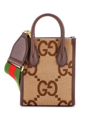 Pre-Owned Gucci мини-сумка вертикальная джамбо GG Canvas