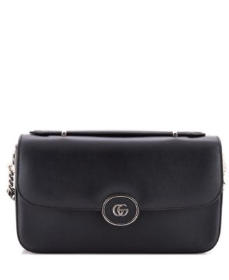 Pre-Owned Gucci маленькая сумка через плечо GG Flap из кожи, размер Petite