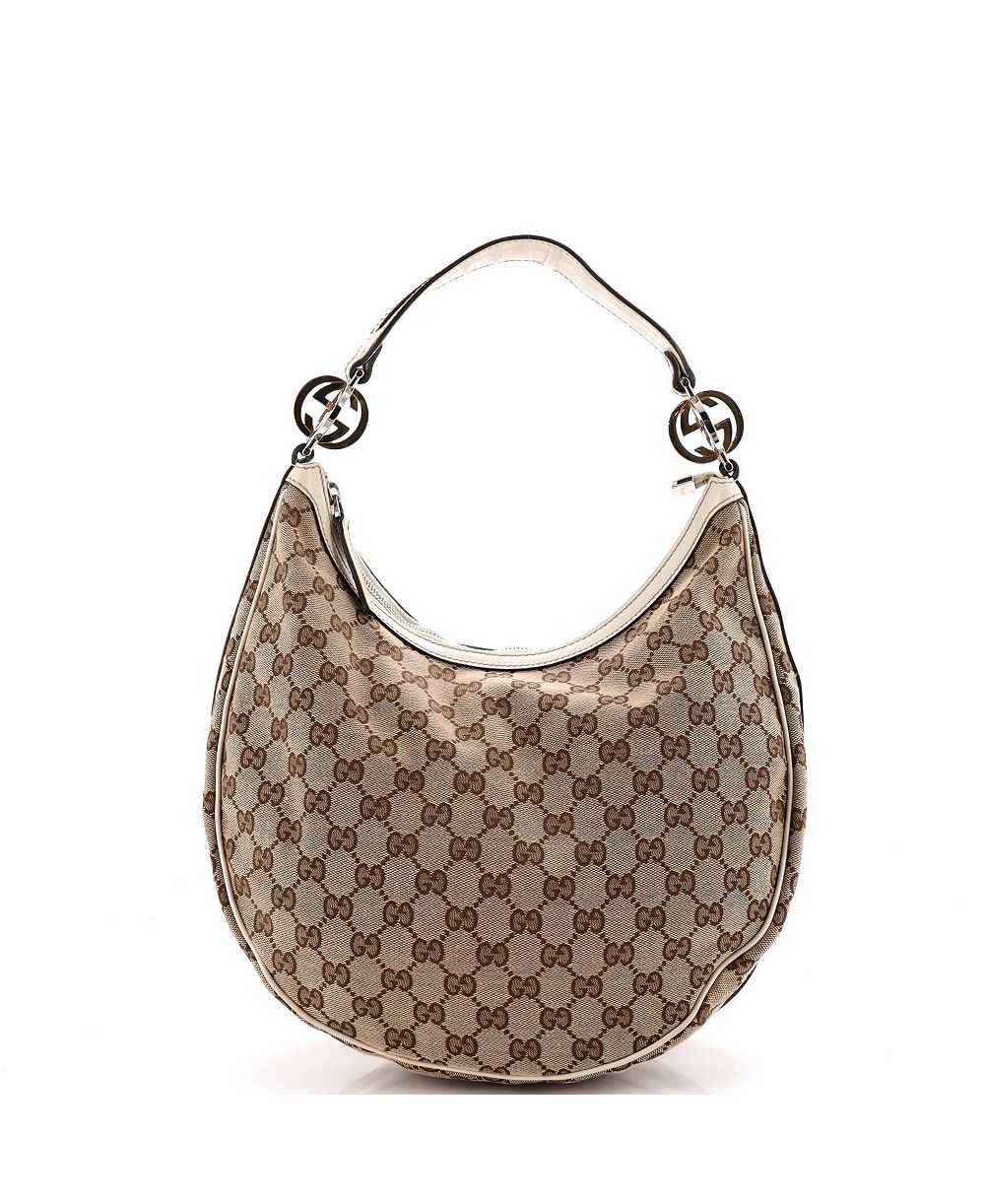 Сумка Gucci средняя, модель Twins Hobo, из ткани GG, б/у