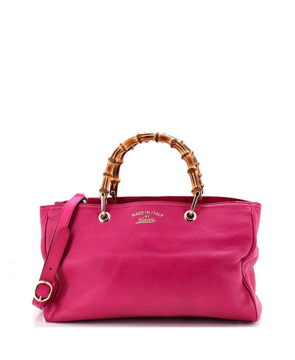 Pre-Owned Gucci средняя кожаная сумка-шоппер Bamboo Shopper