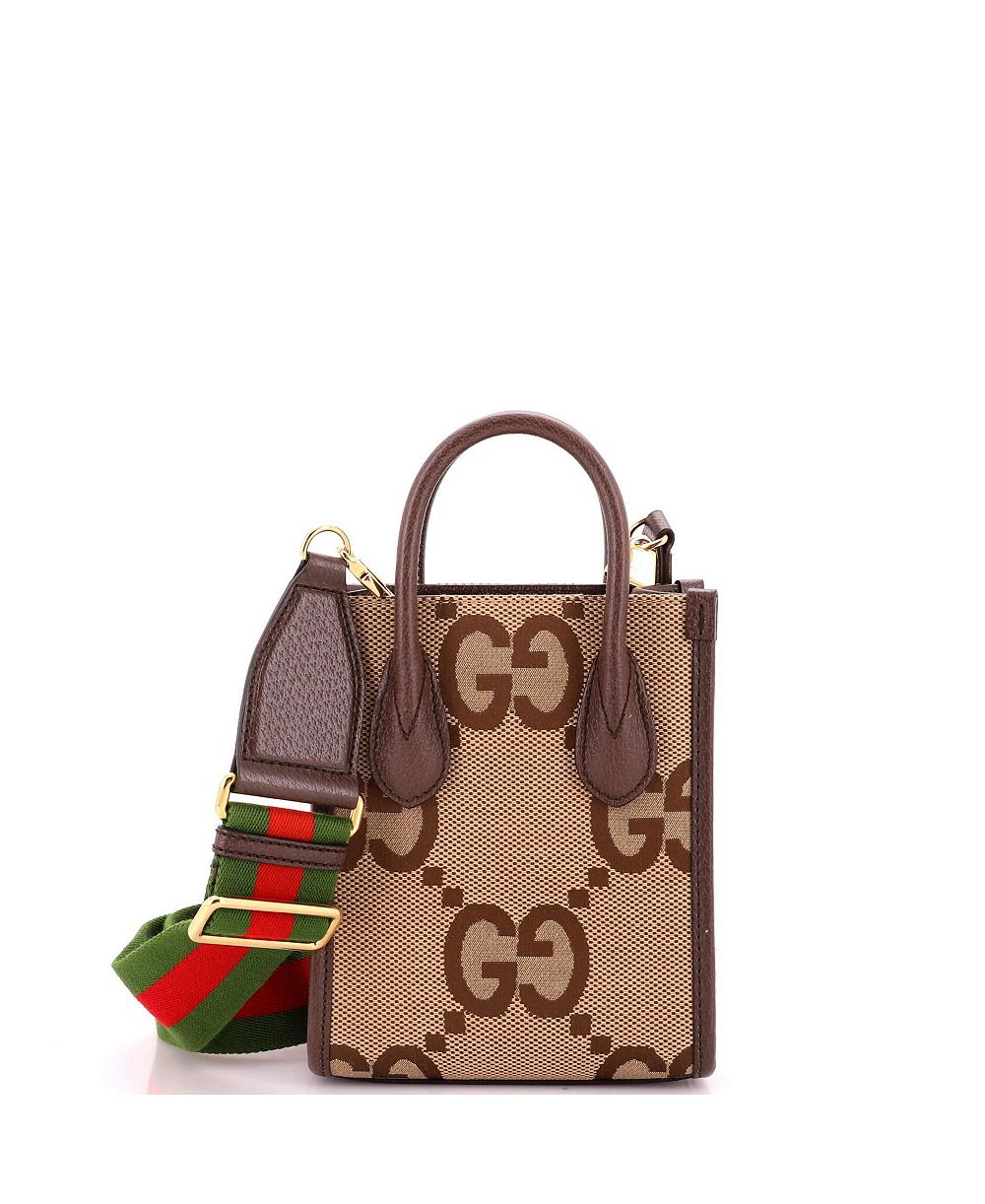 Pre-Owned Gucci Mini Vertical Tote Jumbo GG Canvas