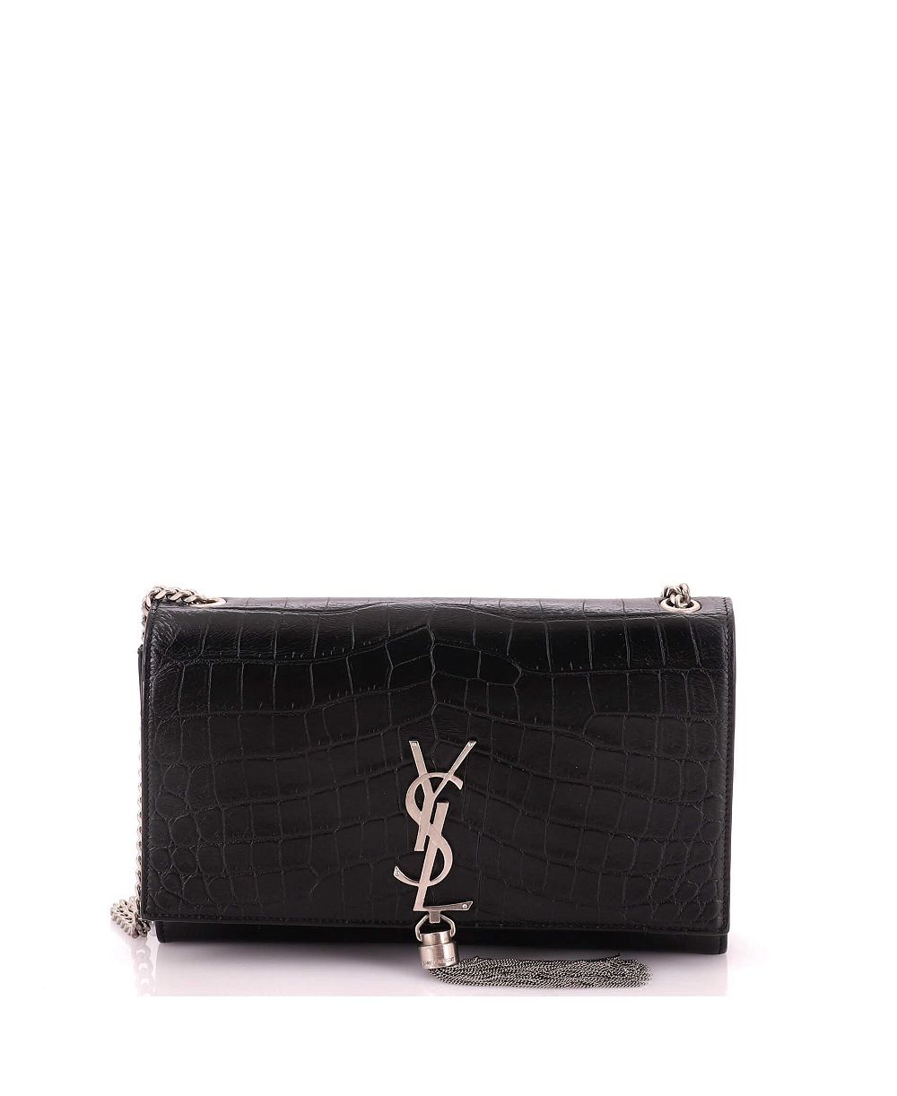 Pre-Owned Saint Laurent сумка-кроссбоди Medium Classic Monogram с кисточкой из тисненой кожи