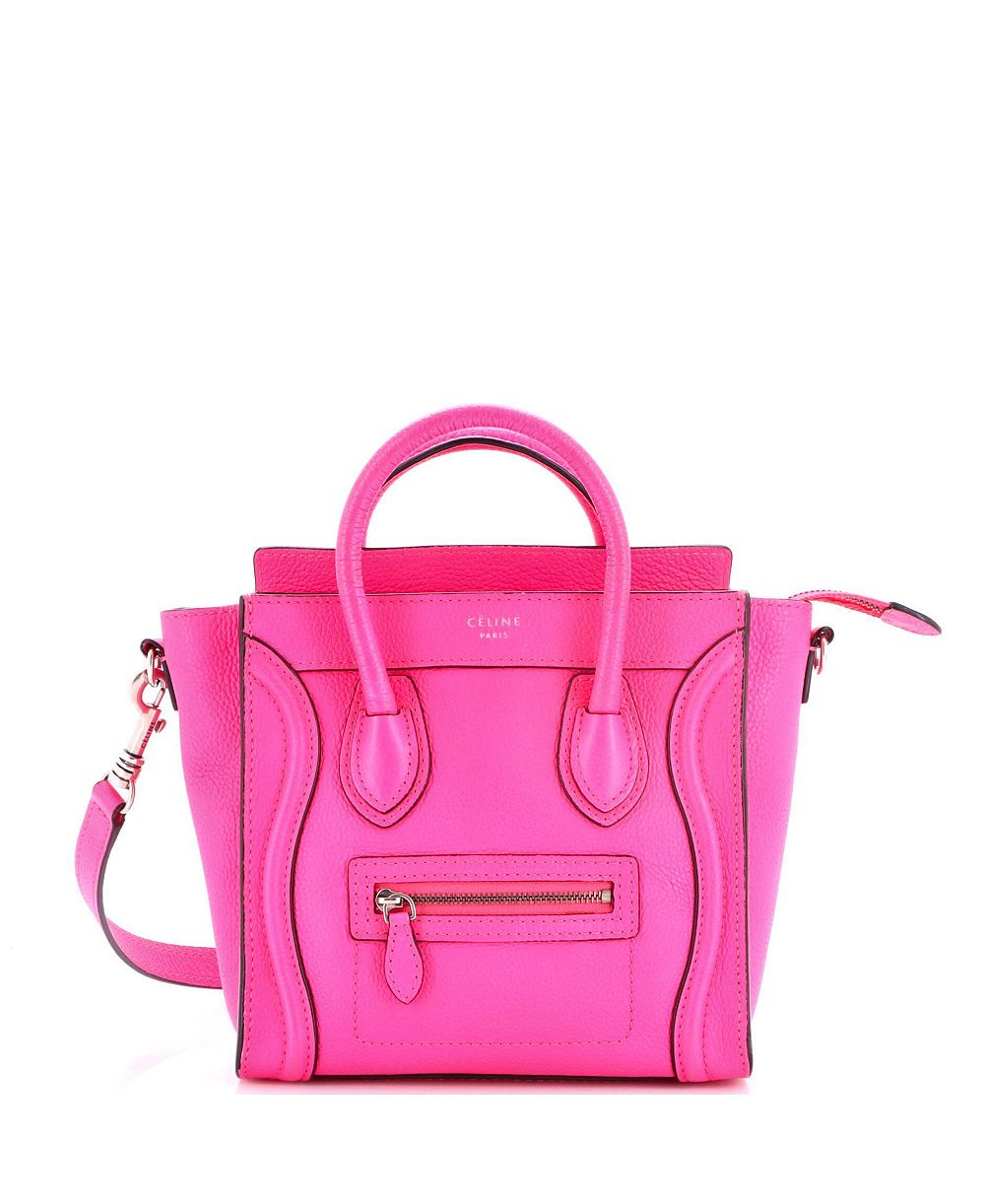 Pre-Owned Celine сумка Nano Luggage из зернистой кожи