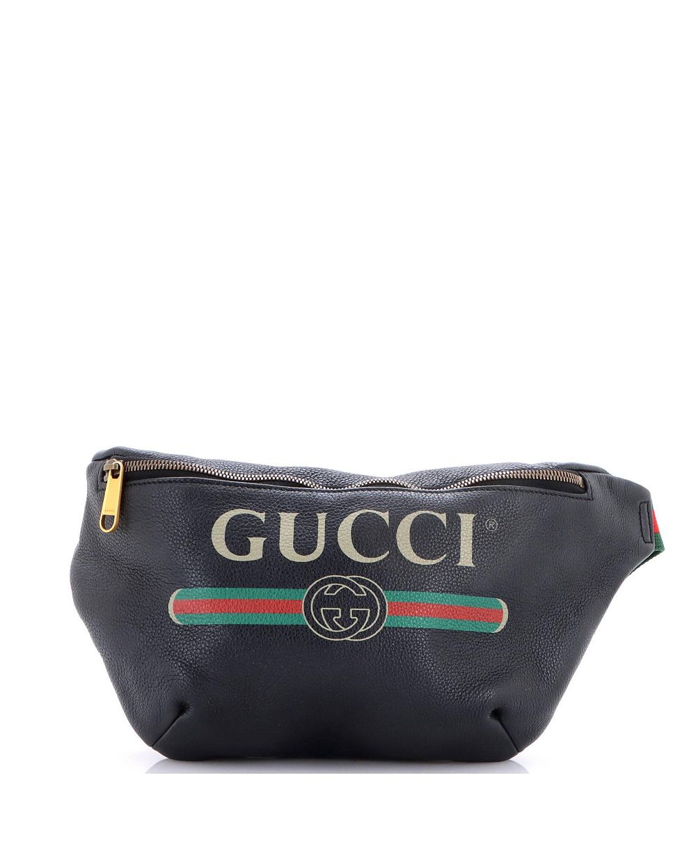 Б/у сумка-пояс Gucci Medium Logo Belt Bag Printed Leather