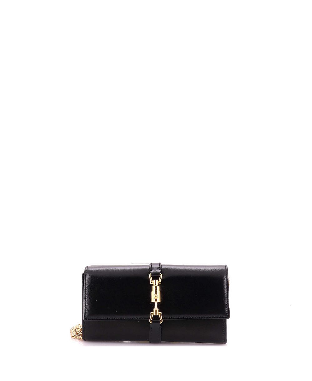 Pre-Owned Gucci Jackie 1961 Continental Chain Wallet Leather