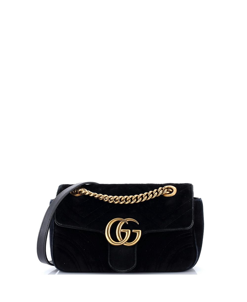 Сумка Gucci Mini GG Marmont Flap Bag Matelasse Velvet с клапаном (б/у)
