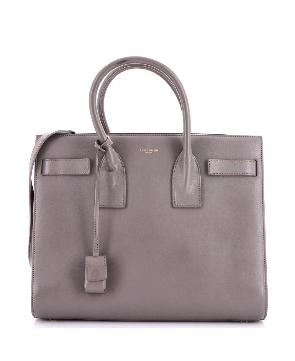 Б/у кожаная сумка-тоут Saint Laurent Small Sac de Jour NM