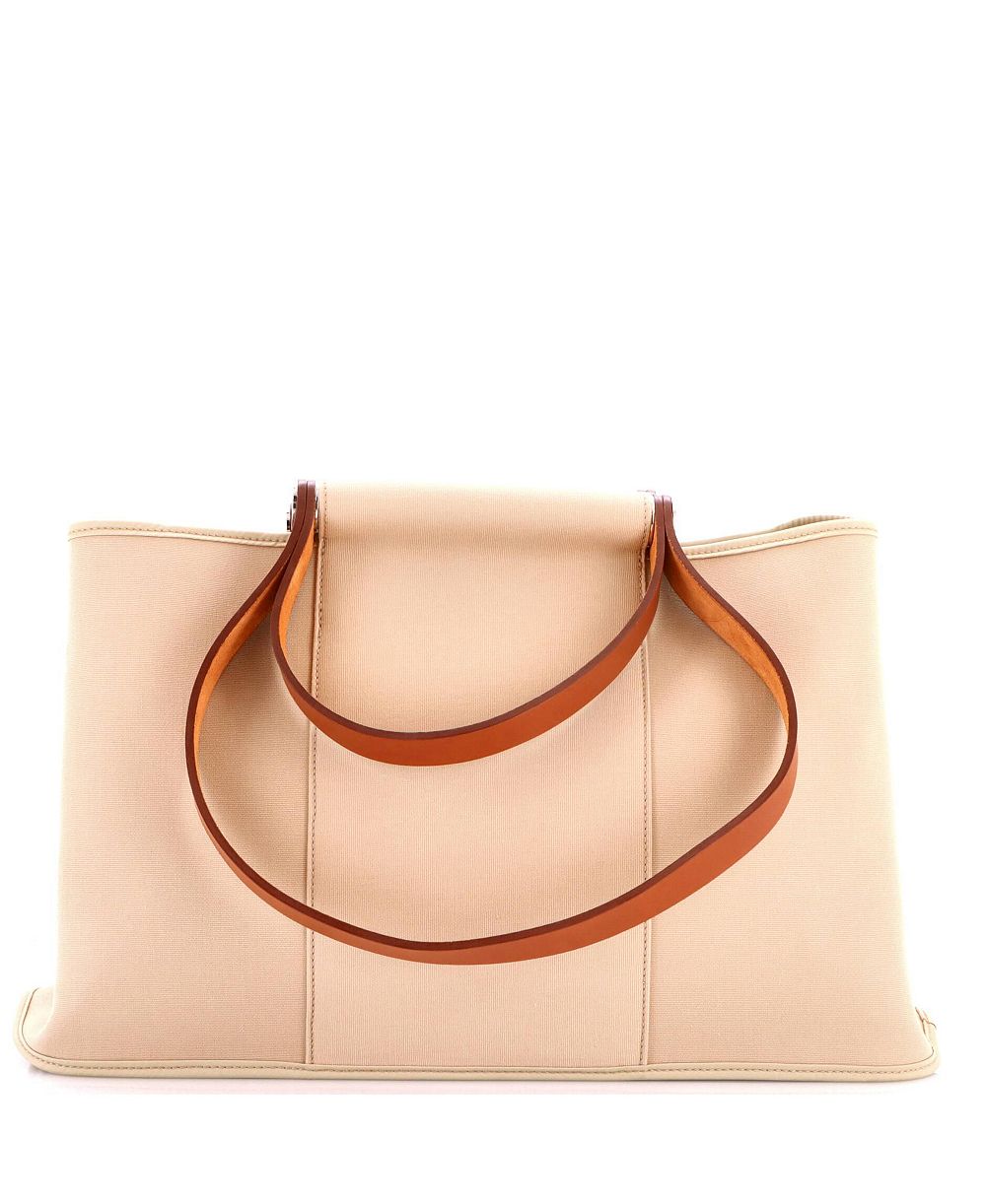 Pre-Owned Hermes 39 Cabag Elan Toile and Leather