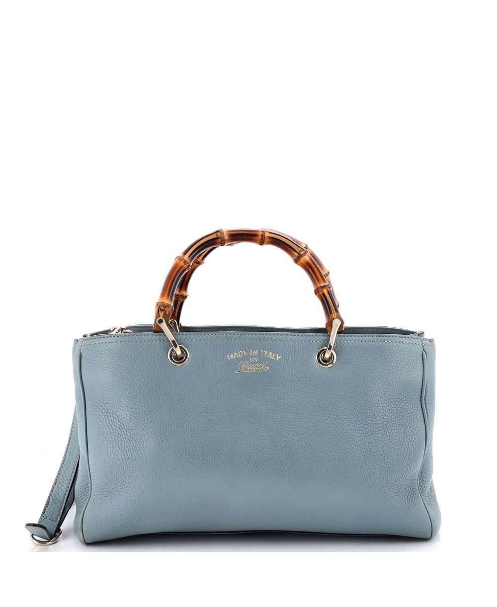 Pre-Owned Gucci Средняя сумка-тоут Bamboo Shopper с молнией кожа