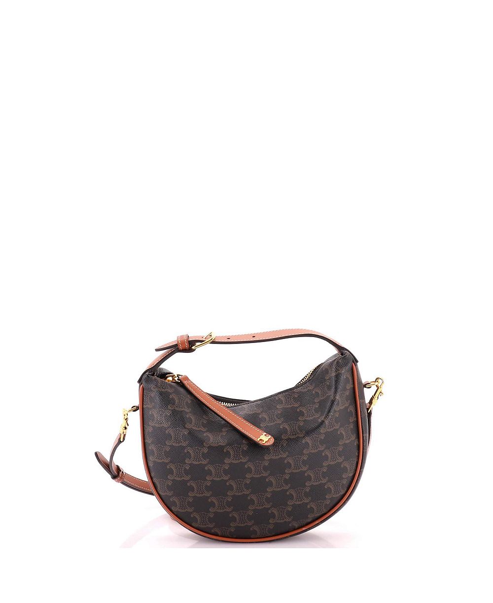 Pre-Owned Celine Teen Lulu Bag Triomphe Coated Canvas