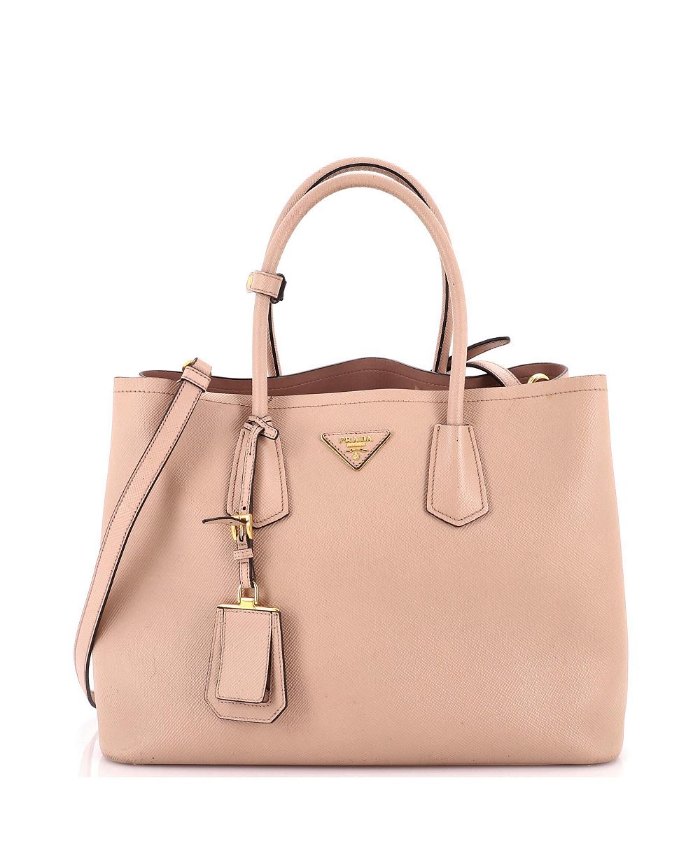 Б/у сумка-тоут Prada Medium Cuir Double из кожи Сафьяно
