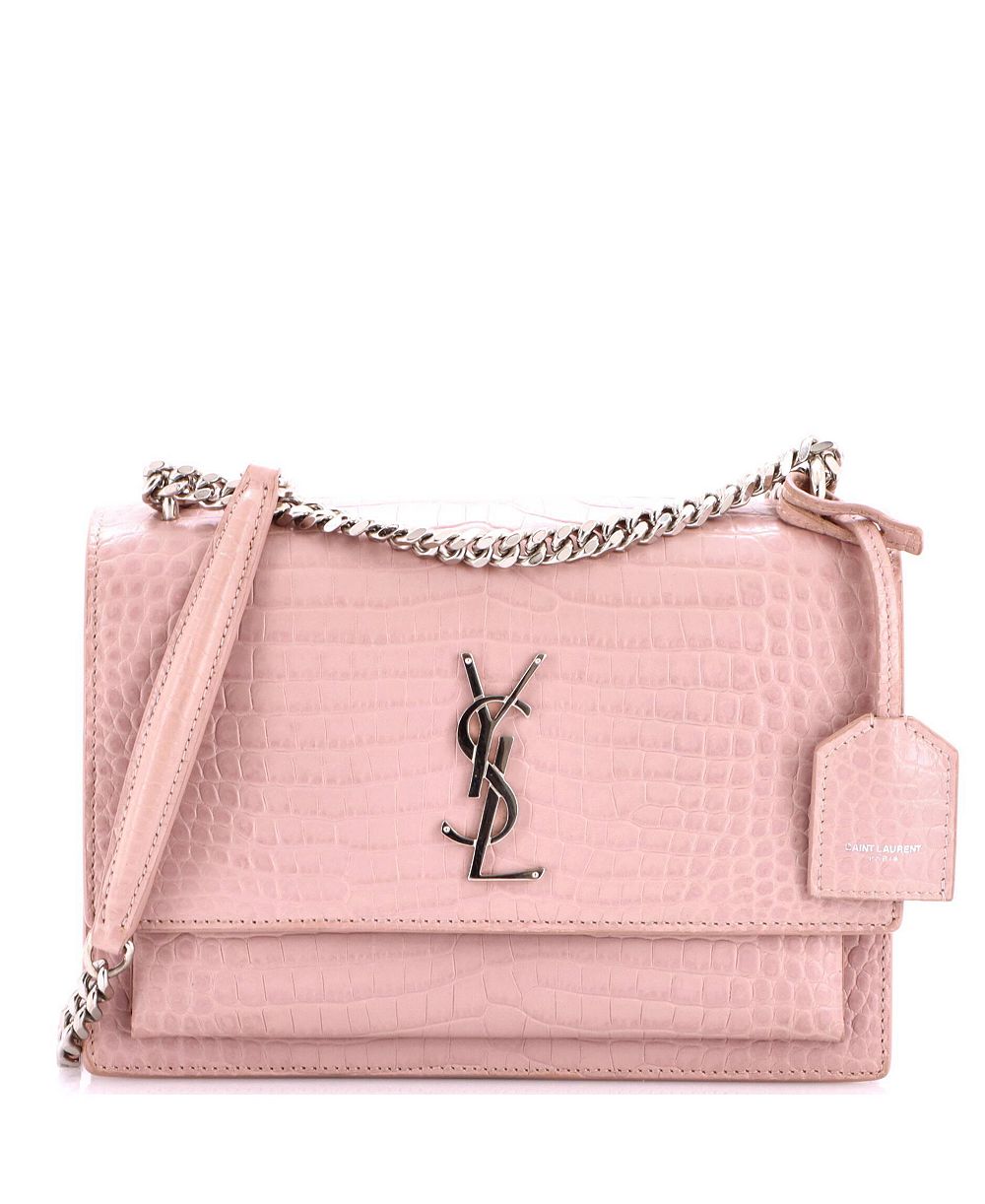 Б/у сумка Saint Laurent Medium Sunset через плечо из тисненой кожи