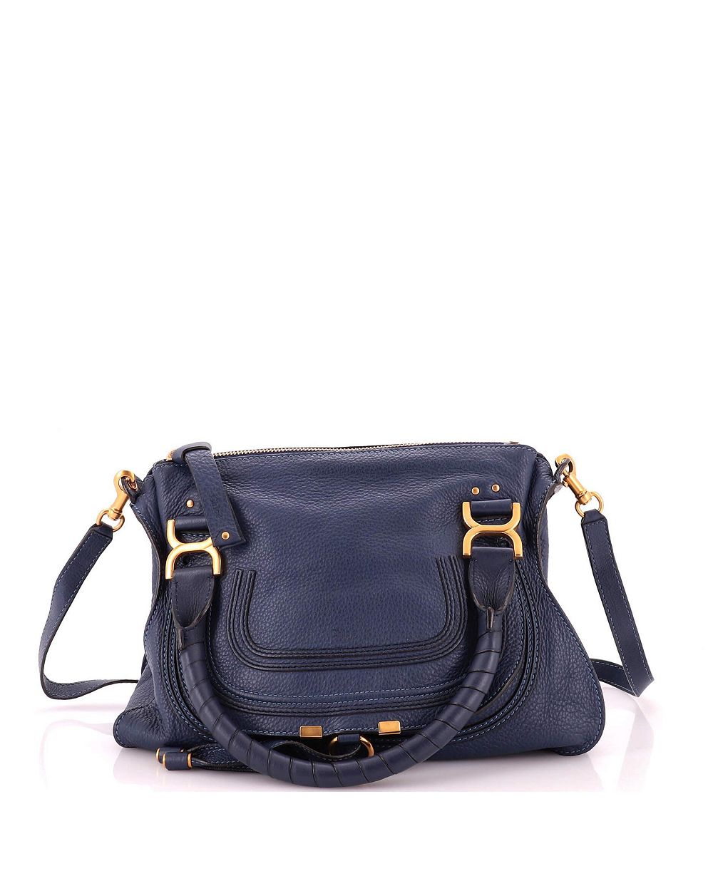Б/у средняя кожаная сумка Chloe Medium Marcie