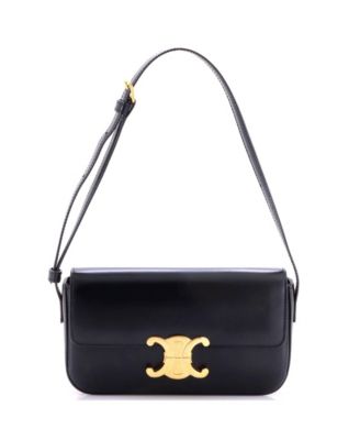 Pre-Owned Celine Triomphe East-West Shoulder Bag Smooth Calfskin