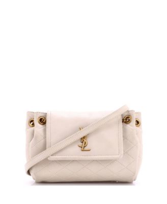 Б/у маленькая сумка-саквояж Saint Laurent Mini Nolita из стеганой кожи