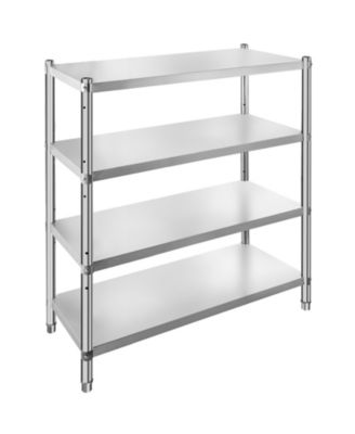 SUGIFT 4-уровневая нержавеющая стальная стеллажная система 46.8 x 18.5 дюйма, нагрузка 330 фунтов на полку