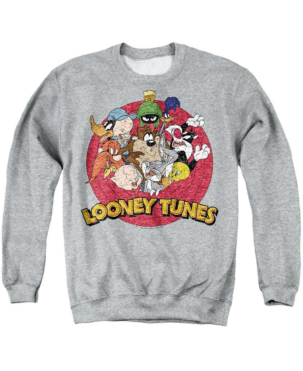 Looney Tunes Мужская толстовка с круглым вырезом и графикой "Меньшая группа"