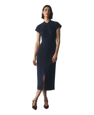The Fold Женское платье midi Rossano High-Neck Short-Sleeve