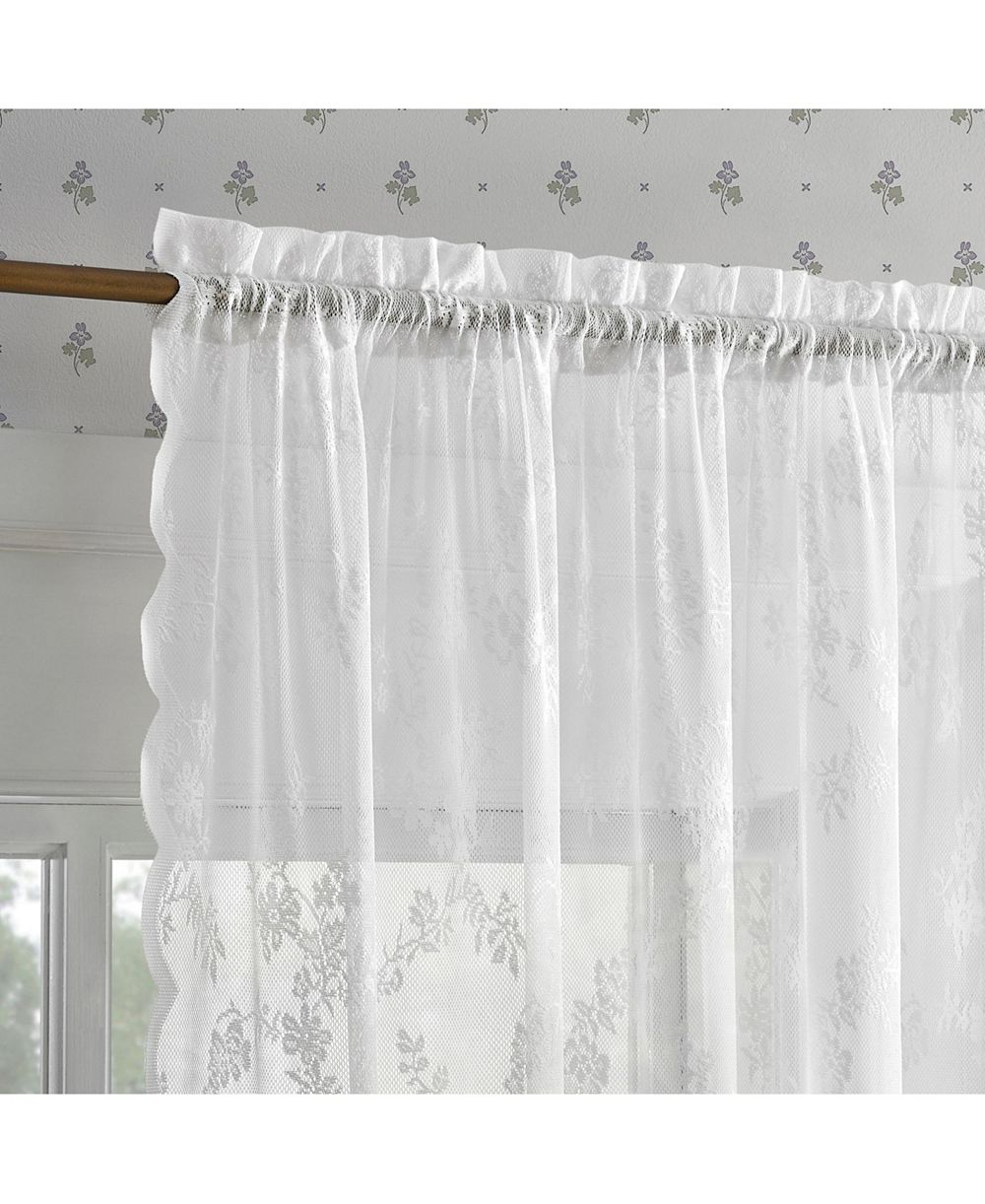 No. 918 Lillemor Винтажные кружевные прозрачные шторы с люверсами, пара
