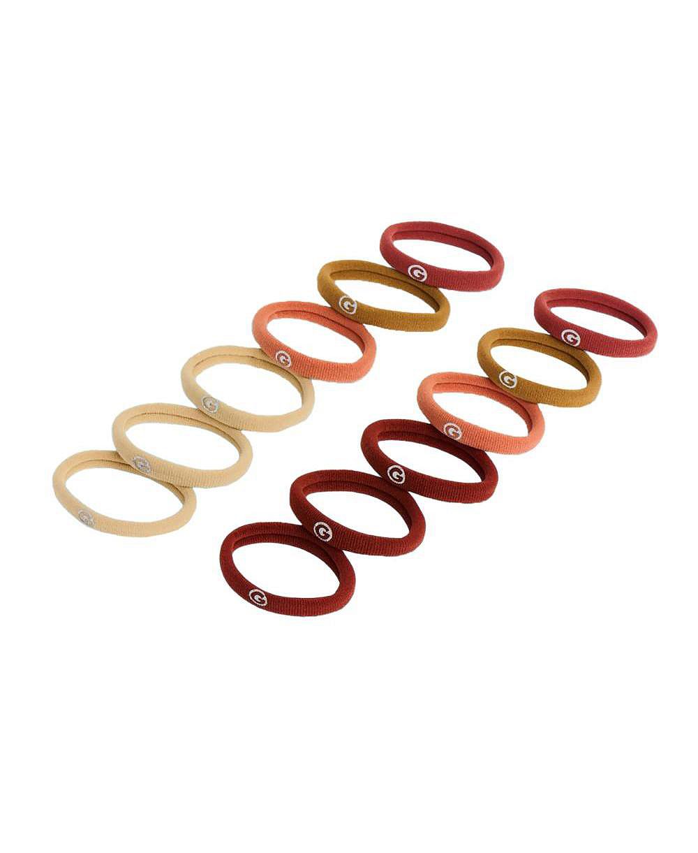 Gimme Beauty Medium Hair Bands Seamless Nylon Low Profile Hair Accessory Snag Free Tie for Firm, Lasting Hold 12 Pack
