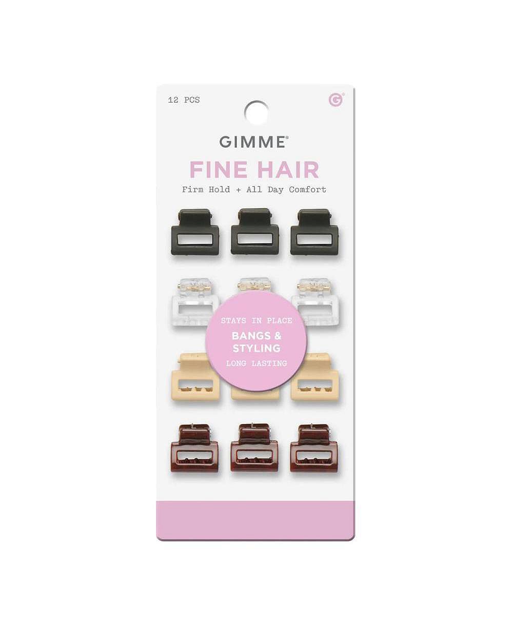 Gimme Beauty набор из 12 маленьких квадратных заколок-крабов для тонких волос и челки