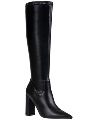 GC Shoes Women's Abigail Block Heel Knee High Dress Boots