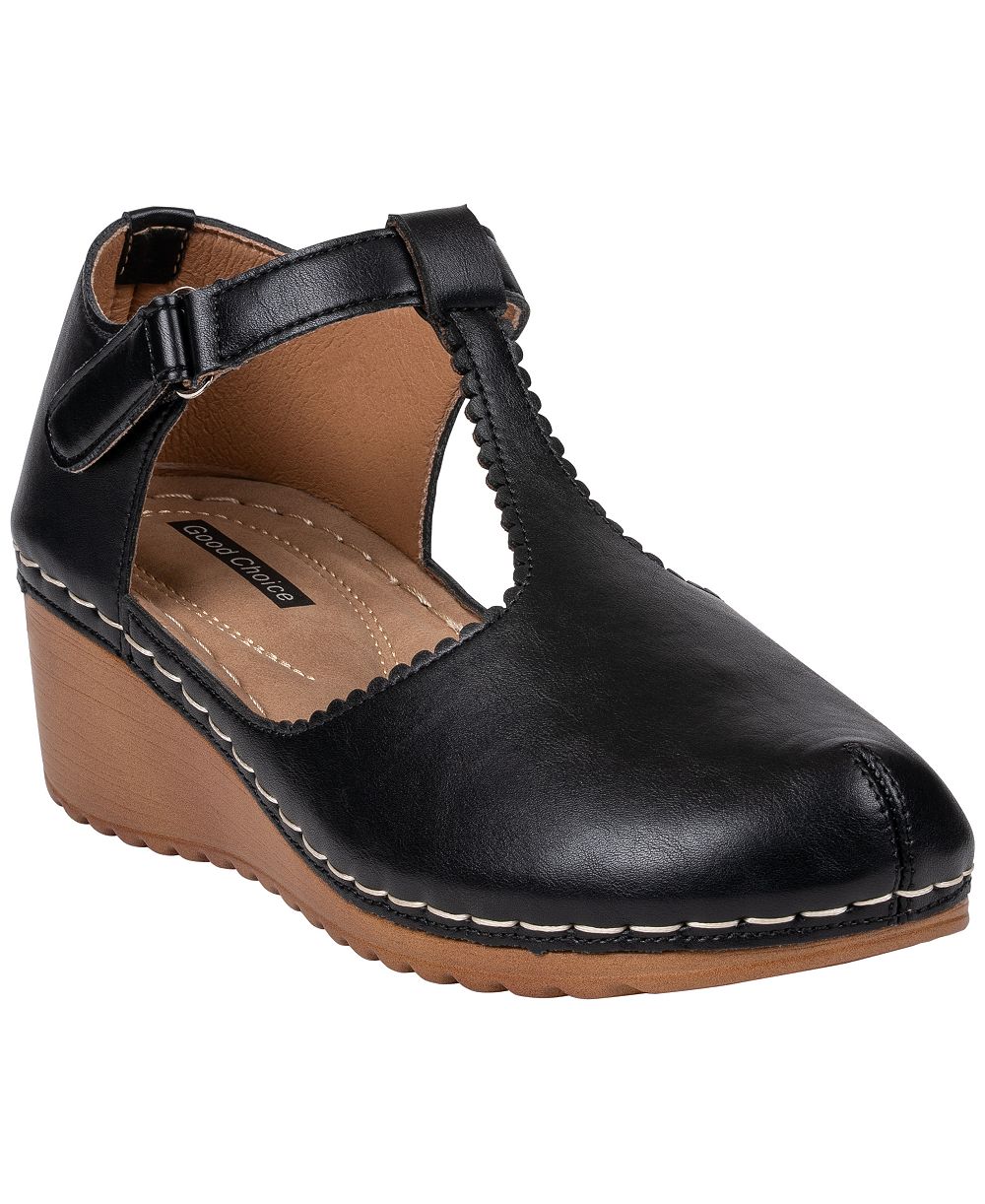 Женские туфли GC Shoes Mondo на клиновидной подошве с ремешком Т-образной формы в стиле Мэри Джейн