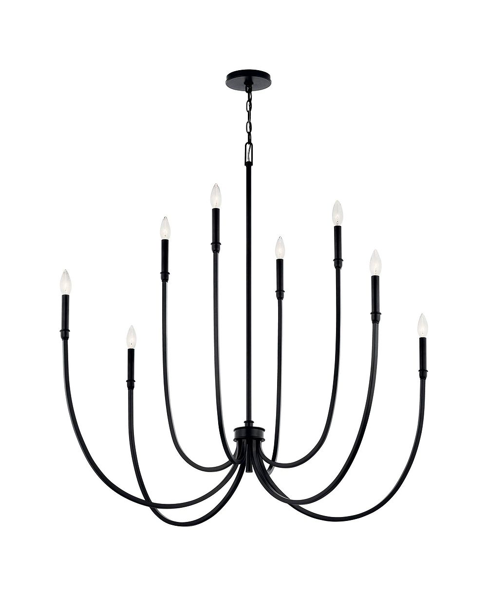 Kichler Malene 45 1/4" шириной черный 8-светильный люстра