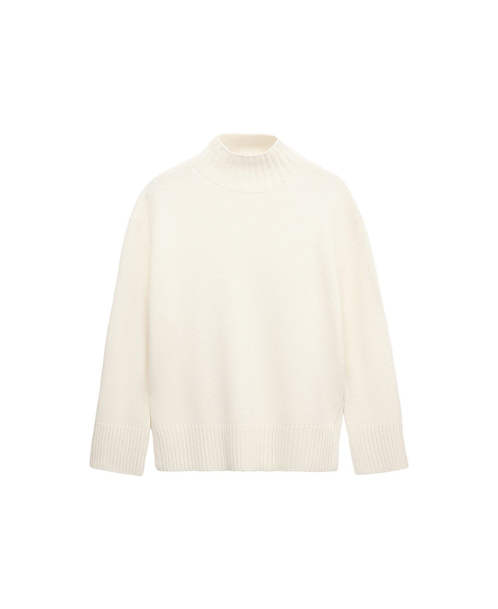 MANGO Women's Selection Wool-Blend Turtleneck Sweater