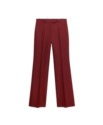 MANGO Women's Selection Wide-Leg Seam Detail Suit Pants