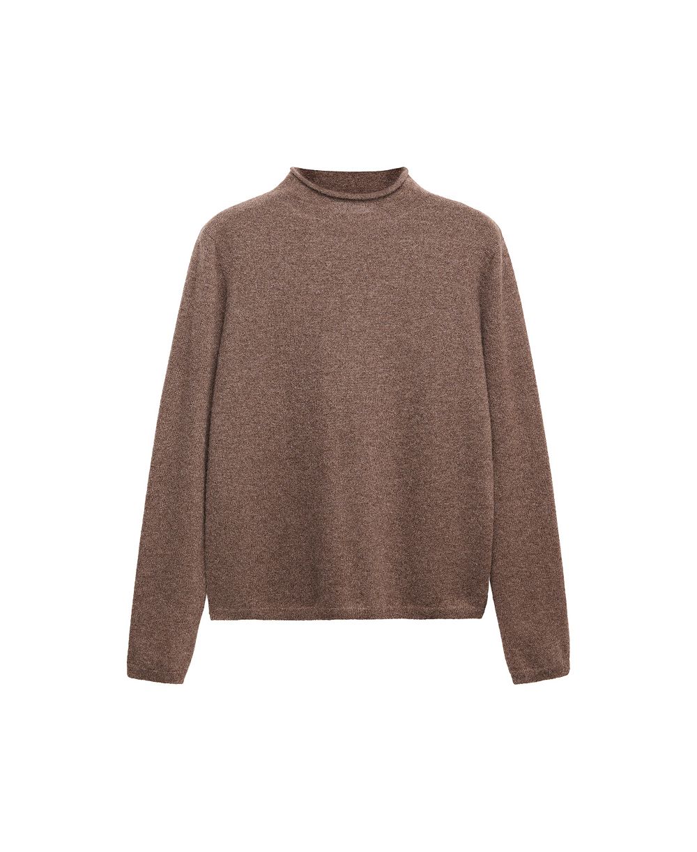 MANGO Women's Selection Cashmere Mock-Neck Lightweight Sweater