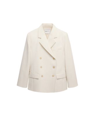 MANGO Women's Selection Double-Breasted Work Blazer