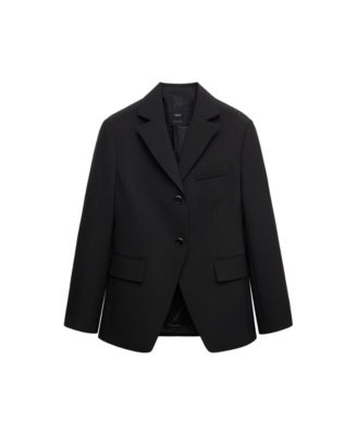 MANGO Women's Selection Slim-Fit Polyester/Wool-Blend Blazer