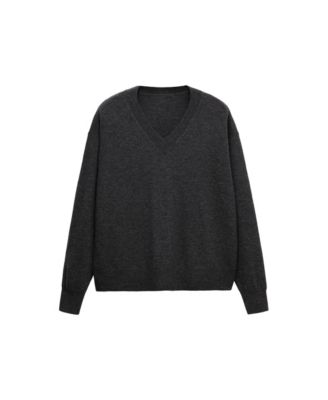 MANGO женский свитер с длинным рукавом и v-образным вырезом из коллекции Selection