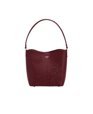 Fable England Floral Applique Margot Bucket Bag