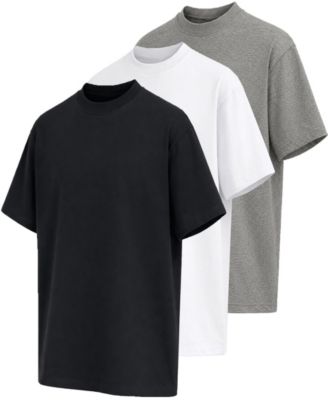 Blu Rock Men's Heavyweight Cotton Drop-Shoulder T-Shirt, 3-Pack