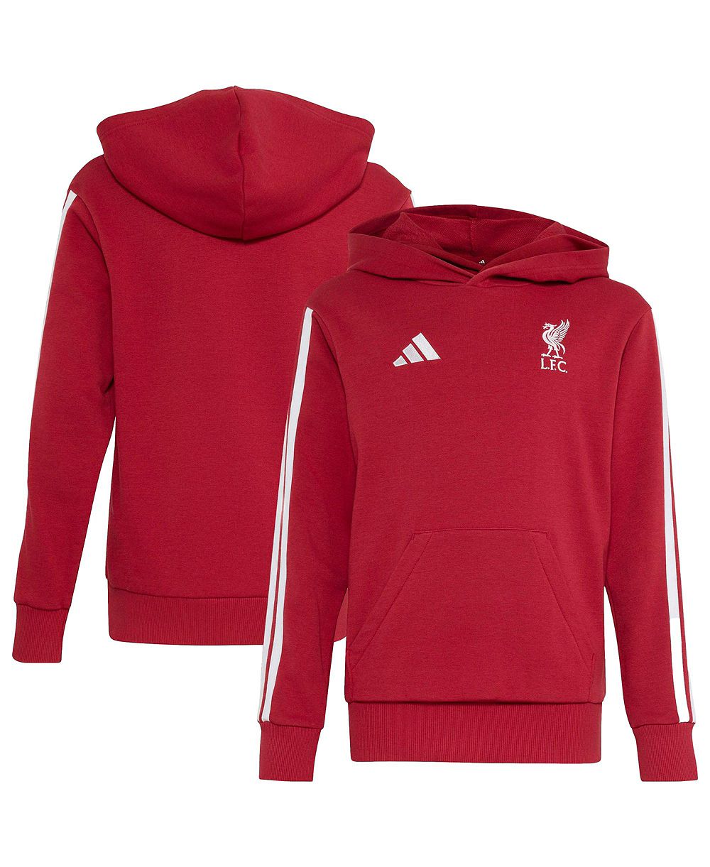 adidas Big Boys and Girls Red Liverpool Club Hoodie