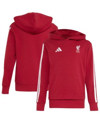 adidas Big Boys and Girls Red Liverpool Club Hoodie