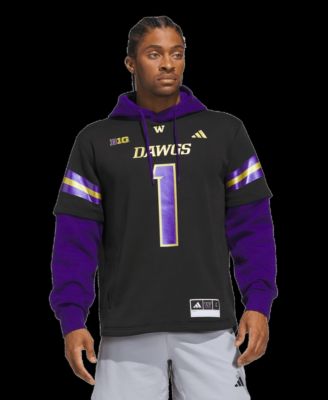 adidas Men's Black Washington Huskies Dawgs Strategy Jersey Hoodie