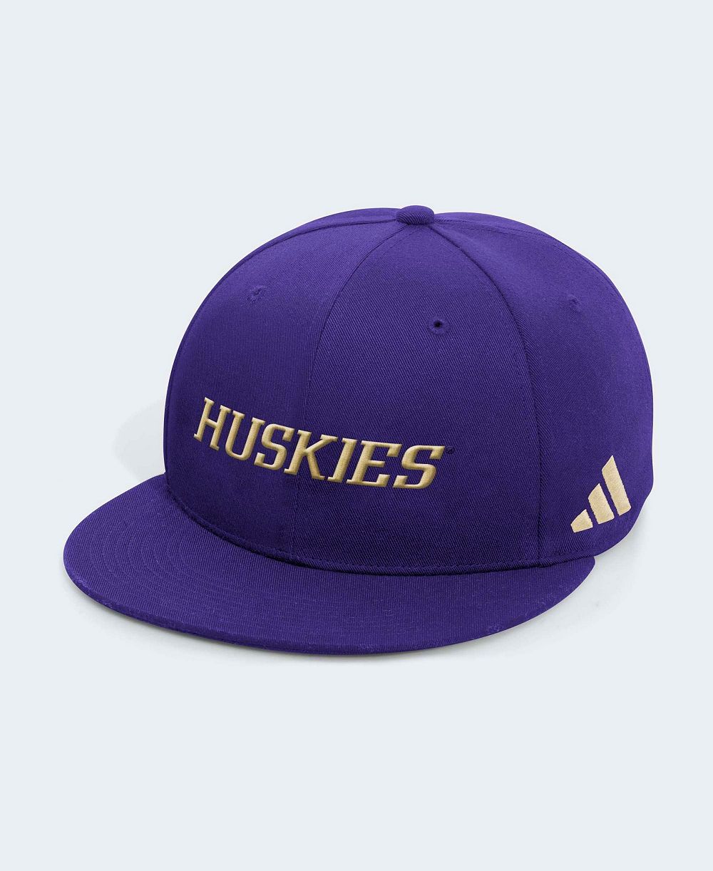 adidas Men's Purple Washington Huskies 2026 Sideline Snapback Hat