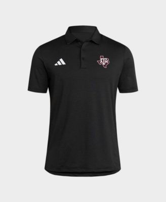 adidas Men's Black Texas A&M Aggies Ultimate 365 Stripe Polo shirt