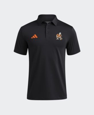 adidas Men's Black Miami Hurricanes Ultimate 365 Solid Polo shirt