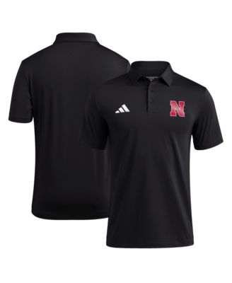 adidas Men's Black Nebraska Huskers Our Red Burns Brighter Ultimate365 Polo shirt