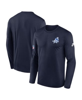 Nike Men's Navy Dallas Cowboys Legend Small Logo Dri-FIT Long Sleeve T-Shirt