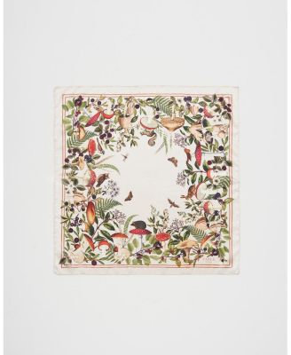 Fable England Women's Orla Mushroom Small Square Scarf