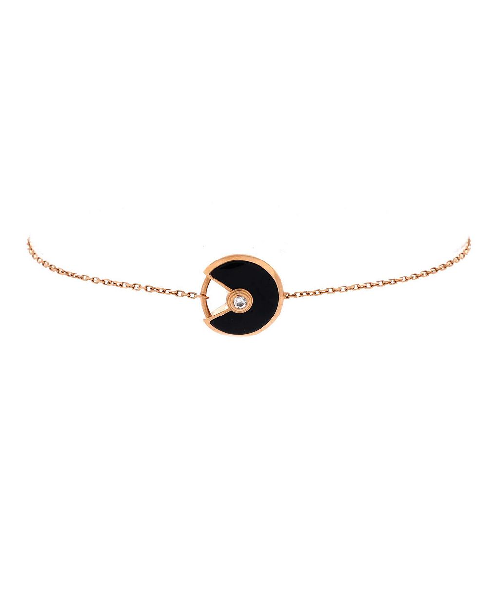 Б/у Cartier Onyx Amulette de Cartier браслет (0.02 ct. t.w.) в 18K розовое золото