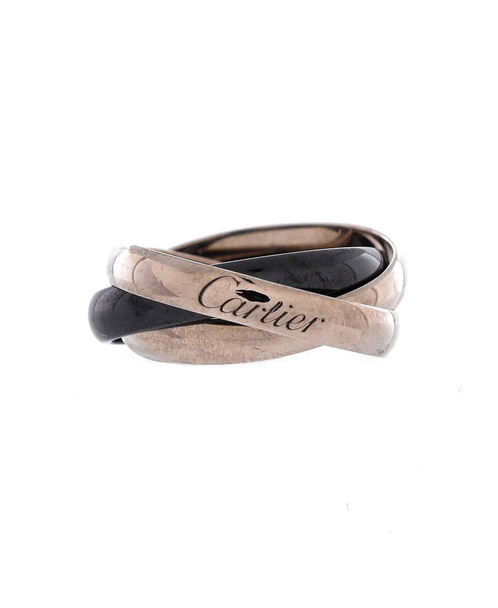 Pre-Owned Cartier стопочное кольцо Trinity из 3 колец из белого золота 18 карат