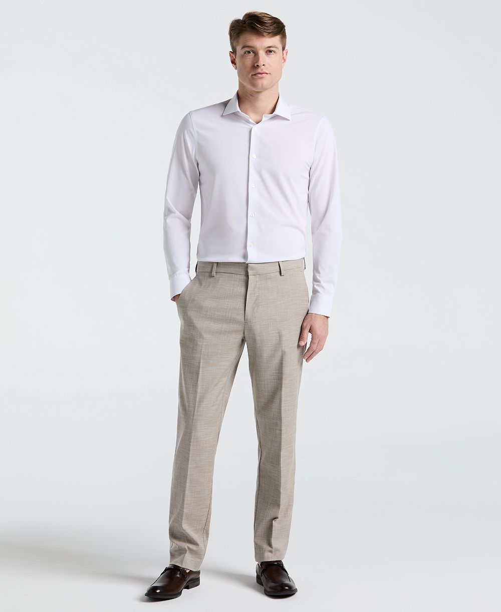 Мужские классические брюки Perry Ellis Portfolio Sharkskin современного кроя