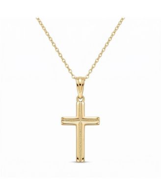 Simona Sterling, Small Diamond-Cut Cross Necklace