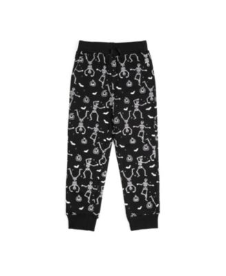 Sweet Wink Boys' 4-7 Silly Skelly Glow-in-the-Dark Fleece-Lined Jogger